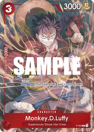 Monkey D. Luffy！！ Monkey D Luffy P-033 PROMO Weekly Shonen Jump 1/2023 ONE PIECE