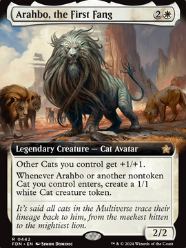 Arahbo, the First Fang (FDN-442) - Foundations: (Extended Art) Foil
