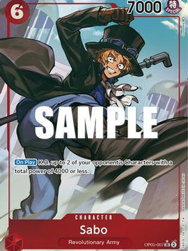 Sabo (007) (Alternate Art) (OP05-007) - Awakening of the New Era Foil