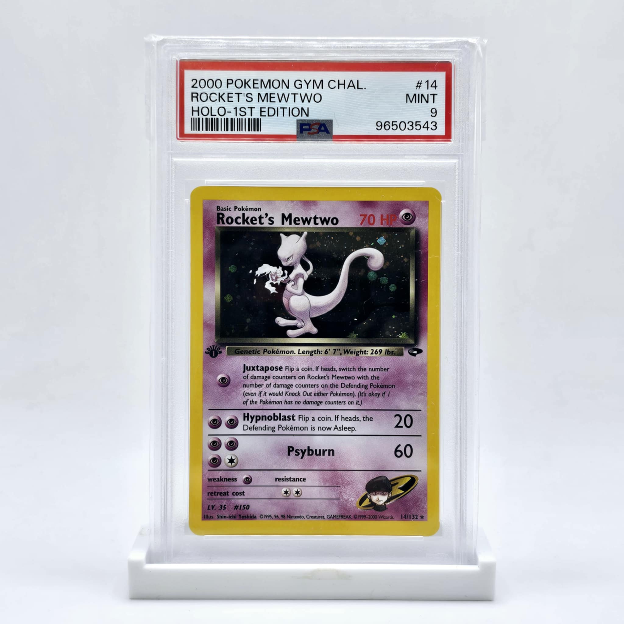 PSA 9 Rocket's Mewtwo Holo - Pokemon 2000 Gym Challenge 1st Edition Danireon Cards & Games PSA 9 Rocket's Mewtwo Holo - Pokemon 2000 Gym Challenge 1st Edition Danireon Cards & Games