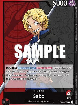 Sabo (001) (OP05-001) - Awakening of the New Era