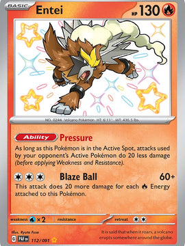 Entei (112/091) [Scarlet & Violet: Paldean Fates]