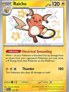 Raichu (132/091) [Scarlet & Violet: Paldean Fates]