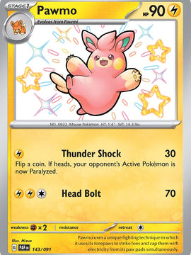 Pawmo (143/091) [Scarlet & Violet: Paldean Fates]