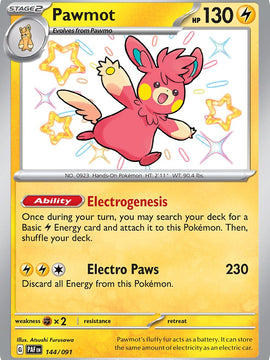 Pawmot (144/091) [Scarlet & Violet: Paldean Fates]