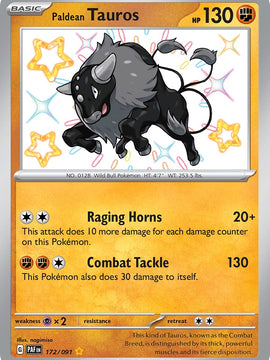 Paldean Tauros (172/091) [Scarlet & Violet: Paldean Fates]