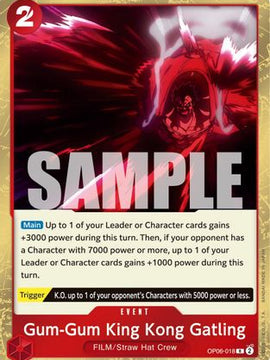 Gum-Gum King Kong Gatling (OP06-018) - Wings of the Captain Foil