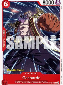 Gasparde (OP06-005) - Wings of the Captain Pre-Release Cards