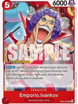 Emporio.Ivankov (OP06-003) - Wings of the Captain Pre-Release Cards