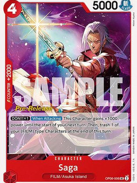 Saga (OP06-006) - Wings of the Captain Pre-Release Cards