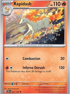 Rapidash (027/162) [Scarlet & Violet: Temporal Forces]