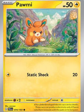 Pawmi (074/193) (Cosmo Foil) [Scarlet & Violet: Paldea Evolved]