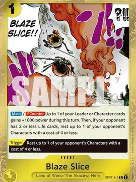 Blaze Slice (OP07-116) - 500 Years in the Future Foil