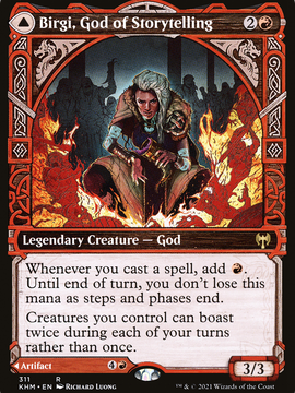 Birgi, God of Storytelling // Harnfel, Horn of Bounty (KHM-311) - Kaldheim: (Showcase)