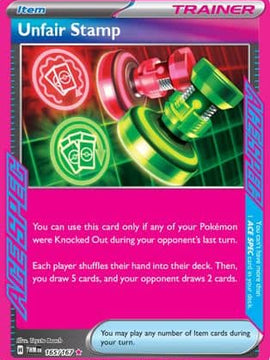Unfair Stamp (165) [SV06: Twilight Masquerade] Holofoil
