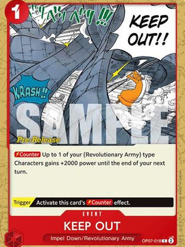 Keep Out (OP07-018) - 500 Years in the Future Pre-Release Cards