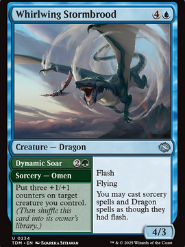 Whirlwing Stormbrood // Dynamic Soar (TDM-234) - Tarkir: Dragonstorm Foil