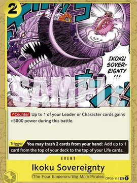 Ikoku Sovereignty (OP03-118) - Starter Deck 20: YELLOW Charlotte Katakuri