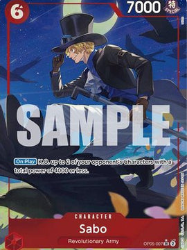 Sabo (OP05-007) (Alternate Art) (OP05-007) - Premium Booster -The Best- Foil