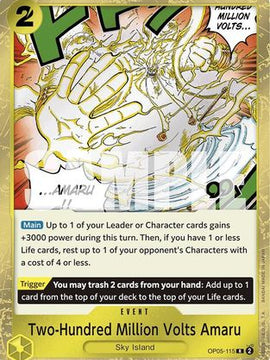 Two-Hundred Million Volts Amaru (Jolly Roger Foil) (OP05-115) - Premium Booster -The Best- Foil