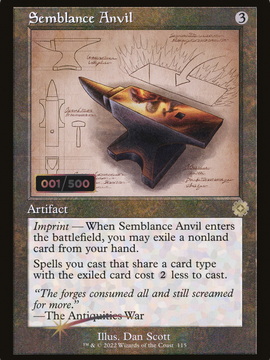 Semblance Anvil (BRR-115Z) - The Brothers' War Retro Artifacts Foil (Serialized 074/500)