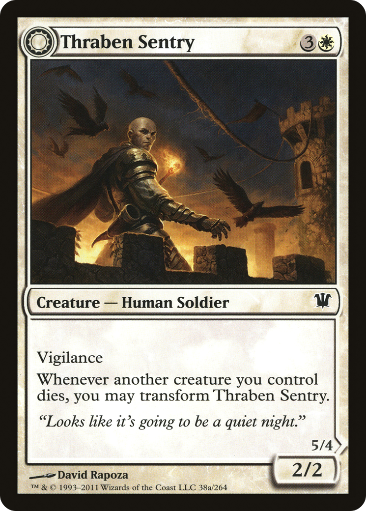 Thraben Sentry // Thraben Militia (ISD-038) - Innistrad: (Double Faced Transform) Foil