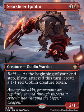 Searslicer Goblin (FDN-332) - Foundations (Borderless) Foil