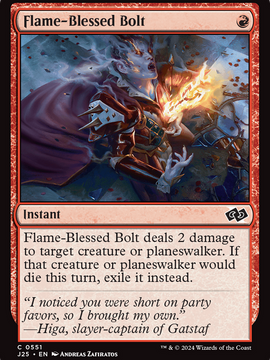 Flame-Blessed Bolt (J25-551) - Foundations Jumpstart