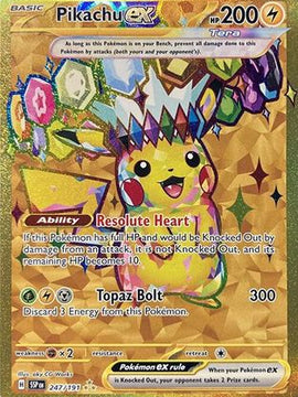 Pikachu ex - 247/191 247 - SV08 Surging Sparks Holofoil