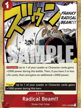 Radical Beam!! (Jolly Roger Foil) (OP01-029) - Premium Booster -The Best- Foil