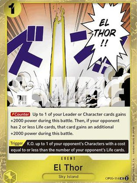 El Thor (Jolly Roger Foil) (OP05-114) - Premium Booster -The Best- Foil