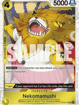 Nekomamushi (Jolly Roger Foil) (OP06-110) - Premium Booster -The Best- Foil