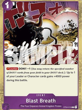 Blast Breath (Jolly Roger Foil) (ST04-016) - Premium Booster -The Best- Foil