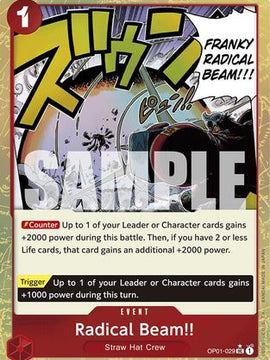 Radical Beam!! (Textured Foil) (OP01-029) - Premium Booster -The Best- Foil