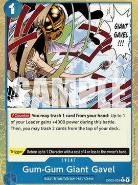 Gum-Gum Giant Gavel (Textured Foil) (OP03-055) - Premium Booster -The Best- Foil
