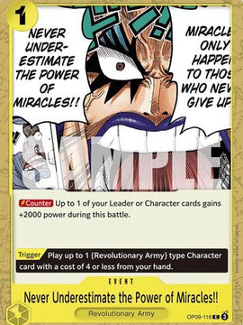 Never Underestimate the Power of Miracles!! (OP09-116) - Emperors in the New World