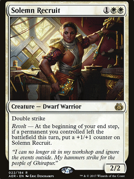 Solemn Recruit (AER-022) - Aether Revolt