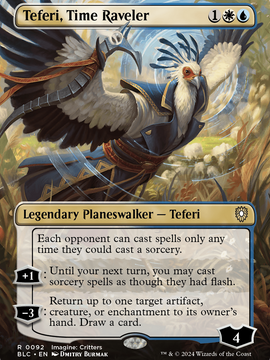 Teferi, Time Raveler (BLC-092) - Bloomburrow Commander (Borderless) Foil