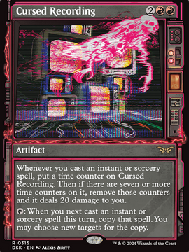 Cursed Recording (DSK-315) - Duskmourn: House of Horror: (Showcase) Foil