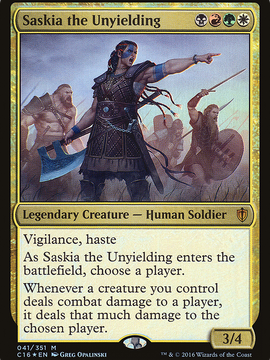 Saskia the Unyielding (C16-041) - Commander 2016 Foil