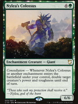 Nylea's Colossus (C18-033) - Commander 2018: (enchantment)