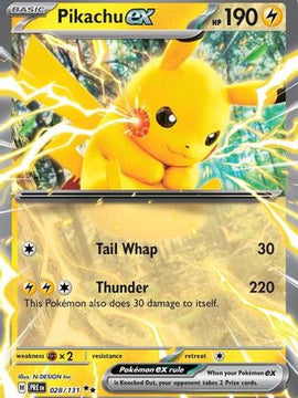 Pikachu ex - 028/131 28 - SV Prismatic Evolutions Holofoil