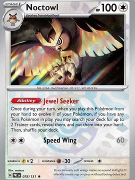 Noctowl (Master Ball Pattern) 78 - SV Prismatic Evolutions Holofoil