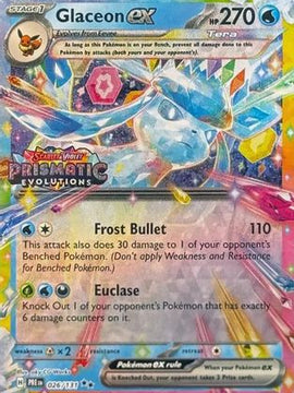 Glaceon ex - 026/131 (Prismatic Evolutions Stamp) 26 - Miscellaneous Cards & Products Holofoil