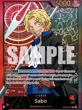 Sabo (SPR) (OP05-001) - Extra Booster: Anime 25th Collection Foil