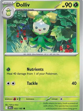 Dolliv 22 - SV10 Destined Rivals Reverse Holofoil