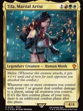Tifa, Martial Artist (Surge Foil) (FIC-225) - Commander: FINAL FANTASY Foil