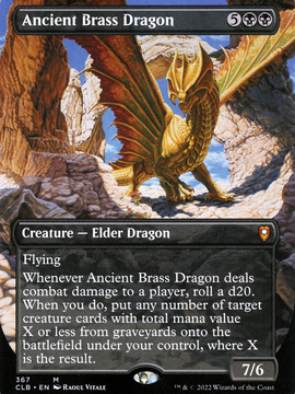 Ancient Brass Dragon (CLB-367) - Commander Legends: Battle for Baldur's Gate (Borderless) Foil