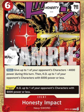 Honesty Impact (OP11-018) - A Fist of Divine Speed Foil