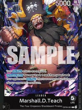 Marshall.D.Teach (OP09-081) (OP09-081) - Starter Deck 27: BLACK Marshall.D.Teach Foil